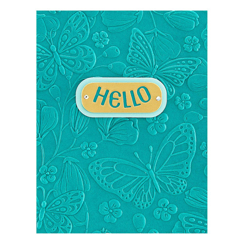 Spellbinders 3D Embossing Folder From The Stylish Ovals-Beautiful Butterflies E3D055