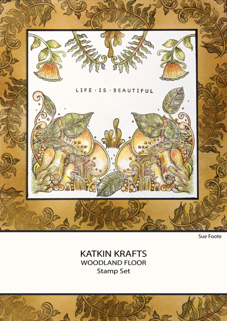 Creative Expressions 6"X8" Clear Stamp Set By Katkin Krafts-Woodland Floor KK0003