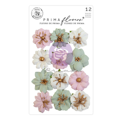 Prima Marketing Paper Flowers 12/Pkg-Enveloped/ Avec Amour AA664459 - 655350664459