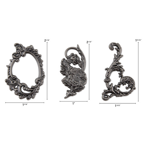 Idea-Ology Metal Adornments 3/Pkg-Ornate TH94307