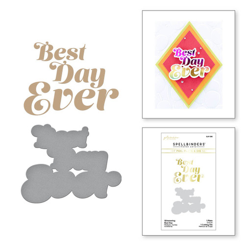 Spellbinders Glimmer Hot Foil Plate & Die Set-Best Day GLP385