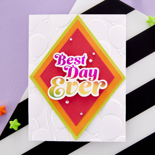 Spellbinders Glimmer Hot Foil Plate & Die Set-Best Day GLP385