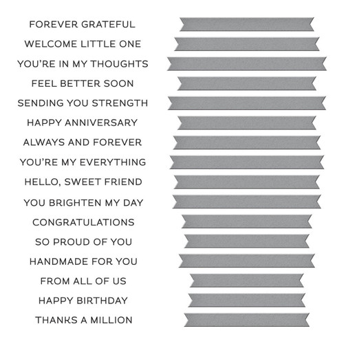Spellbinders Betterpress Letterpress Press Plates & Dies Set-Always & Forever Strips 1/Plate & 1/Die - BP025