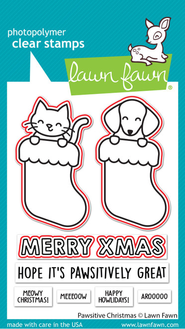 Lawn Cuts Custom Craft Die-Pawsitive Christmas LF3235