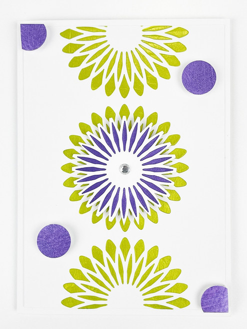 Crafter's Workshop Layered Card Stencil 8.5"X11"-Slimline Layered Triple Flowers TCW8.5-6015