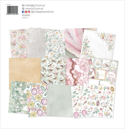 P13 Double-Sided Paper Pad 12"X12" 12/Pkg-Precious P13PRE08