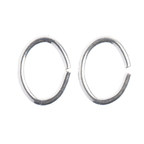 John Bead Jump Ring Oval 6x5mm 98/Pkg-Silver - 1401027