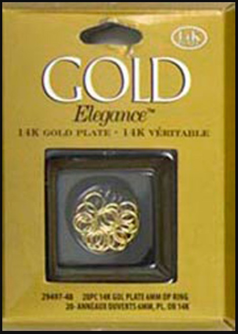 CousinDIY Gold Elegance Jump Rings 6mm 16/Pkg-14k Gold Plated 2949748 - 016321505650