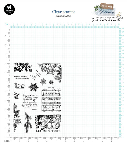 Studio Light Jenine's Mindful Art Clear Stamp-Nr. 546, Winter Elements STAMP546