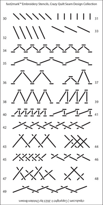 Fast2mark Tools Crazy Quilt Embroidery Stencils 90 DesignsB4033944
