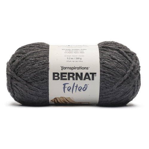 Bernat Felted Yarn-Coal - 161180-80005 - 057355531628 Bernat Felted Yarn-Coal - 161180-80005 - 057355531628