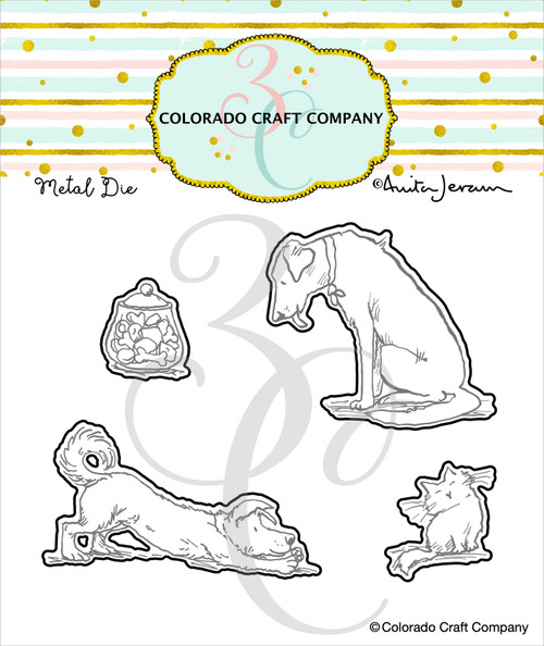 Colorado Craft Company Metal Die Set-Treat Yourself-By Anita Jeram C3AJ817D - 810043858175