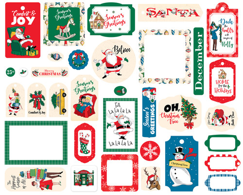 Carta Bella Cardstock Ephemera-Frames & Tags, Season's Greetings SG329025