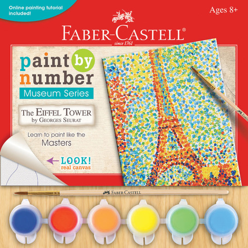 Faber-Castell Museum Series Paint By Number Kit 6"X8"-The Eiffel Tower - PBNMS-14300