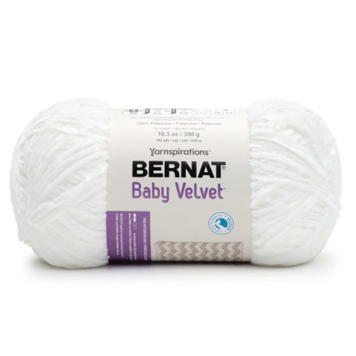 Bernat Baby Velvet Big Ball Yarn-Snowy White - 164186-86060 - 057355465961