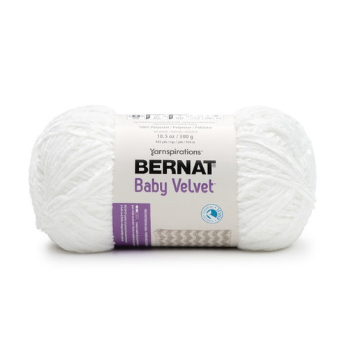 Bernat Baby Velvet Big Ball Yarn-Snowy White 164186-86060 - 057355465961