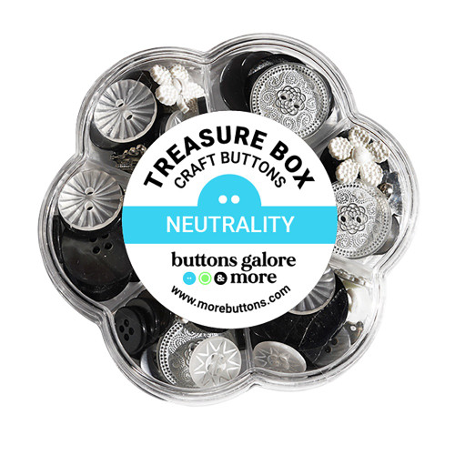 Buttons Galore Treasure Box-Neutrality TBX-109 - 840934072052