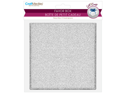 CraftMedley Paper Favor Box 4.3"-Silver Shimmer PB436-A - 775749265736