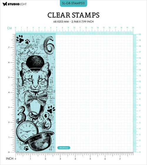 Studio Light Grunge Clear Stamps-Nr. 511, Cat Gentleman SSAMP511