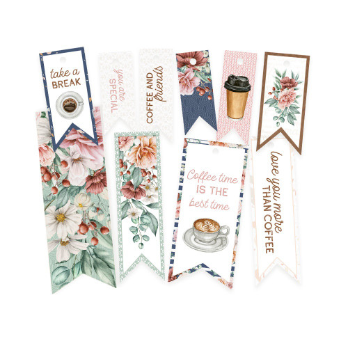 Coffee Break Double-Sided Cardstock Tags 10/Pkg-#02 P13COF22