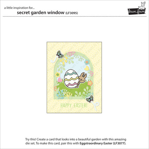 Lawn Cuts Custom Craft Die-Secret Garden Window LF3095