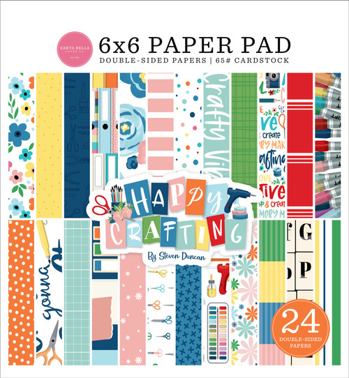 Carta Bella Double-Sided Paper Pad 6"X6" 24/Pkg-Happy Crafting CR157023 - 793888095694