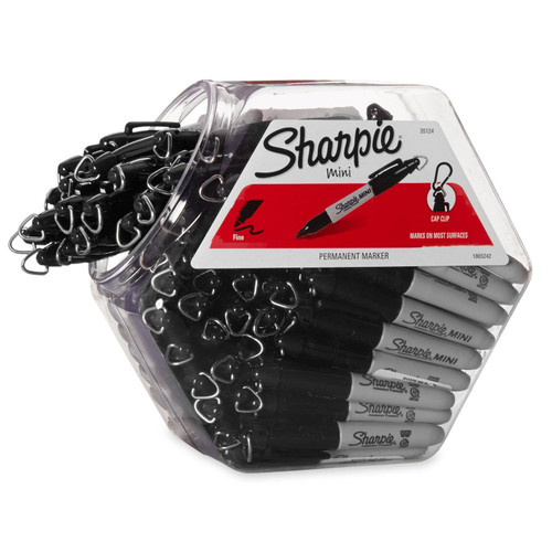 Sharpie Fine Point Mini Permanent Markers 72/Pkg-Black 35124 - 071641351240