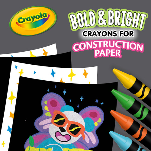 Crayola Construction Paper Crayons 24/Pkg-Bright 523463