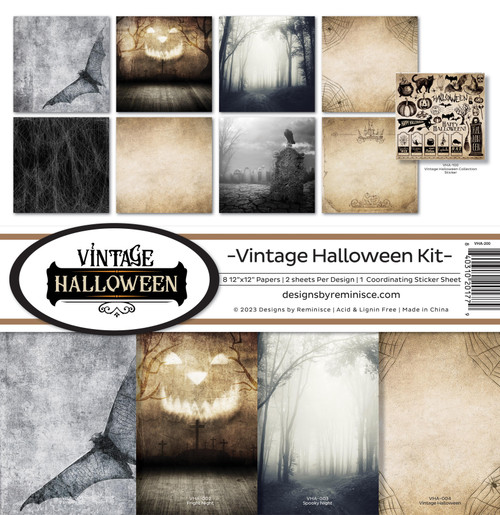 Reminisce Collection Kit 12"X12"-Vintage Halloween VHA200 - 840310201779