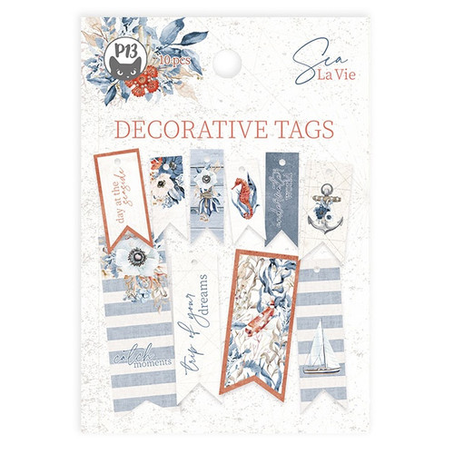 Sea La Vie Double-Sided Cardstock Tags 10/Pkg-#02 P13SLV22 - 5904619325552