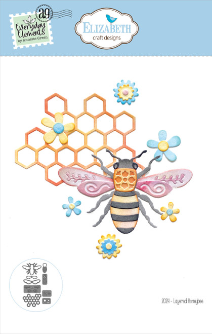 Elizabeht Craft Metal Die-Layered Honeybee EC2024 - 810003537126