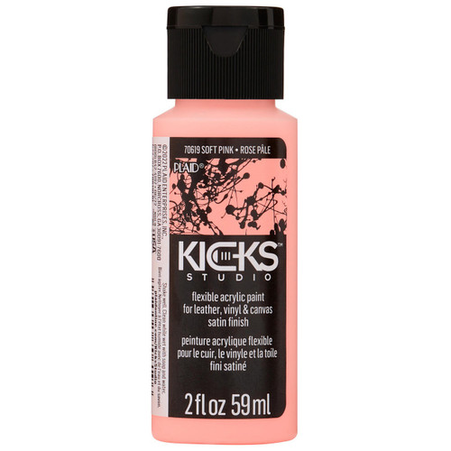 Plaid Kicks Studio Shoe Acrylic Paint 2oz-Soft Pink KICKSSTU-70619 - 028995706196