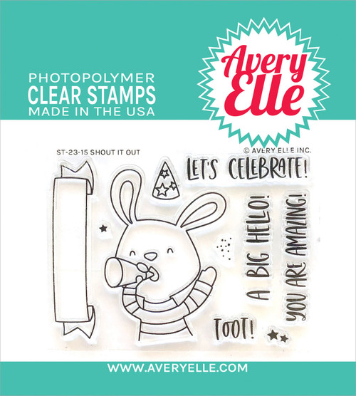Avery Elle Clear Stamp Set-Shout It Out AE2315 - 810083781457