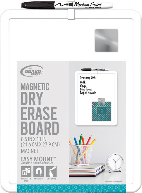 Board Dudes Magnetic Framed Dry Erase Board-8.5"X11" CXT43 - 714963500100