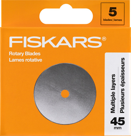 Fiskars Straight Rotary Blades 45mm 5/Pkg1065947 - 020335071407