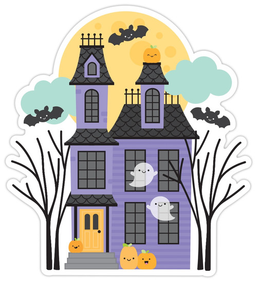 Doodlebug Water Bottle Sticker Doodles-Sweet & Spooky Haunted Manor DB8251 - 842715082519