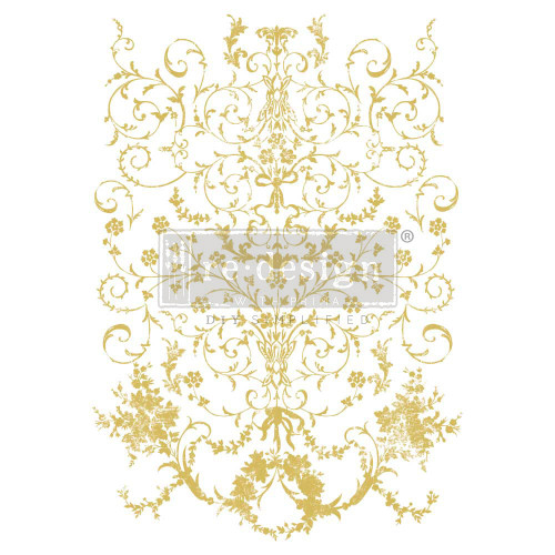 Prima Marketing Re-Design Gold Foil Kacha Decor Transfers-Manor Swirls RE665616 - 655350665616