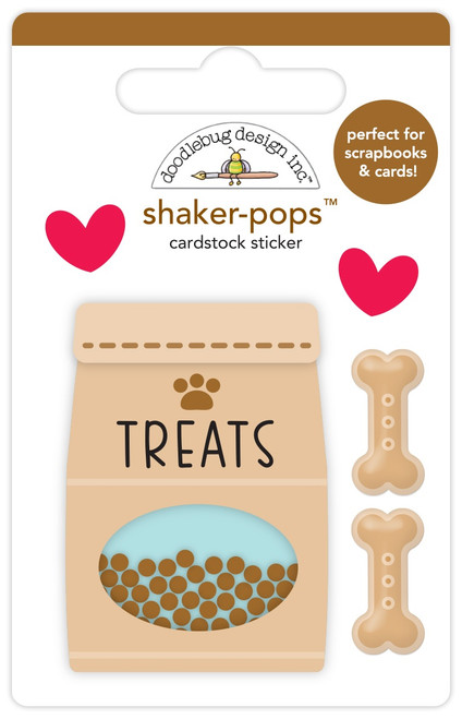 Doodlebug Shaker-Pops 3D Stickers-Doggie Treats - DP7652 - 842715076525