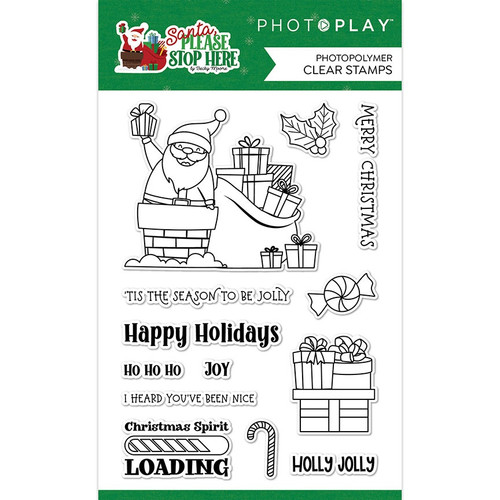 PhotoPlay Photopolymer Clear Stamps-Santa Please Stop Here PSPS4226 - 709388342268