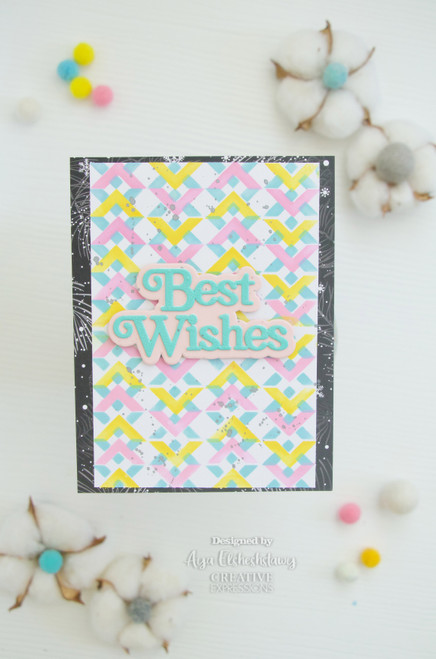Creative Expressions Mini Layering Stencil 4"X3" 3/Pkg-Interlocking Squares CEMLSINT