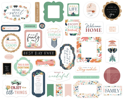 Carta Bella Cardstock Ephemera-Icons, At Home - AH339024