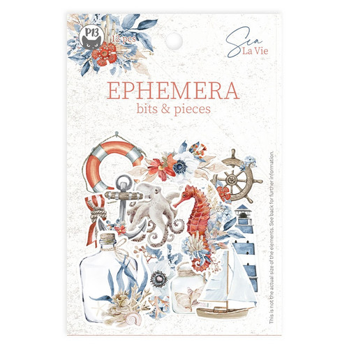 Sea La Vie Ephemera Cardstock Die-Cuts 12/Pkg-Elements P13SLV33 - 5904619325590