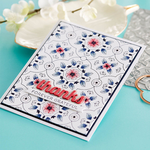 Spellbinders BetterPress Letterpress Press Plates & Dies Set-Floral View 2/Plates & 1/Die BP021