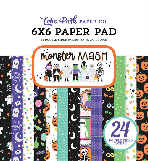 Echo Park Double-Sided Paper Pad 6"X6"-Monster Mash MM323023 - 691835200712