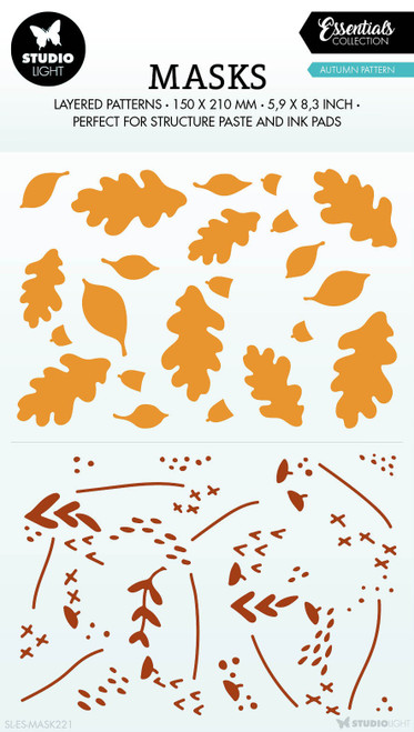 Studio Light Essentials 5.9"X8.25" Stencil-Nr. 221, Autumn Pattern SMASK221 - 8713943144121