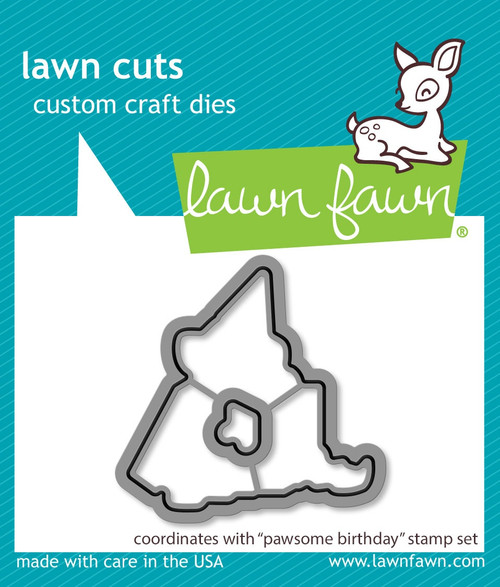 Lawn Cuts Custom Craft Die-Pawsome Birthday 2/Pkg LF3163 - 789554579278