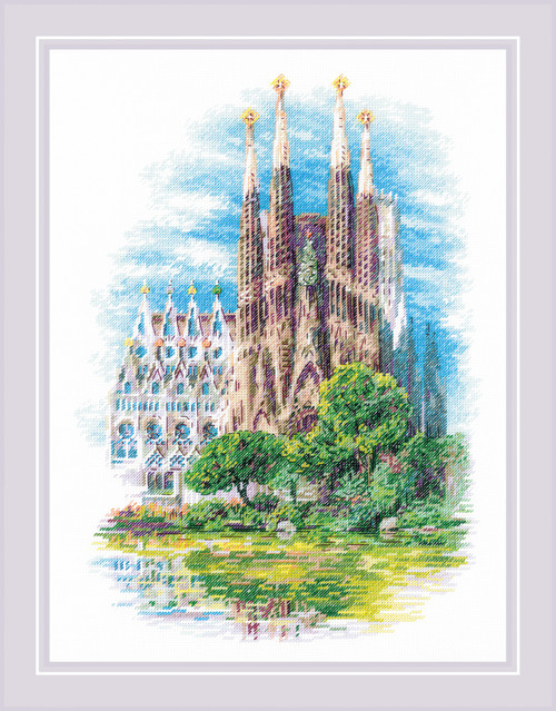 RIOLIS Counted Cross Stitch Kit 11.75"X15.75"-Sagrada Familia (14 Count) R2098 - 4779046185632