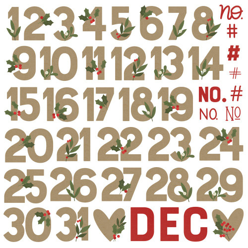 The Holiday Life Chipboard NumbersTHL20524