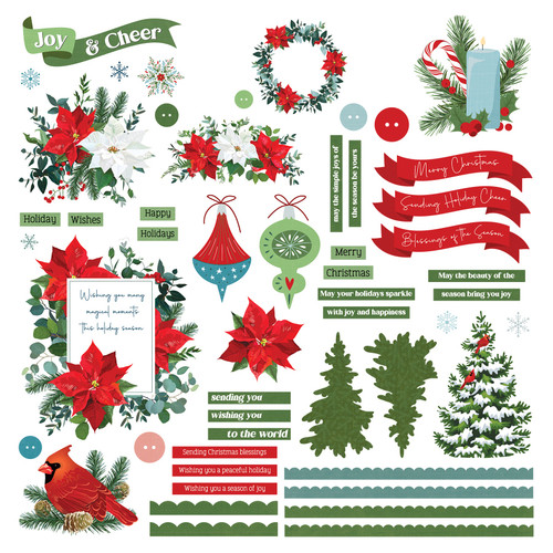 PhotoPlay Card Kit Stickers-Christmas Garden PCGC4256 - 709388342565