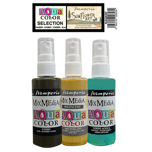 Stamperia Aquacolor 3/Pkg-Sunflower Art - KAQXSF - 5993110028239